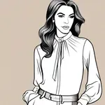 antique white blouse image